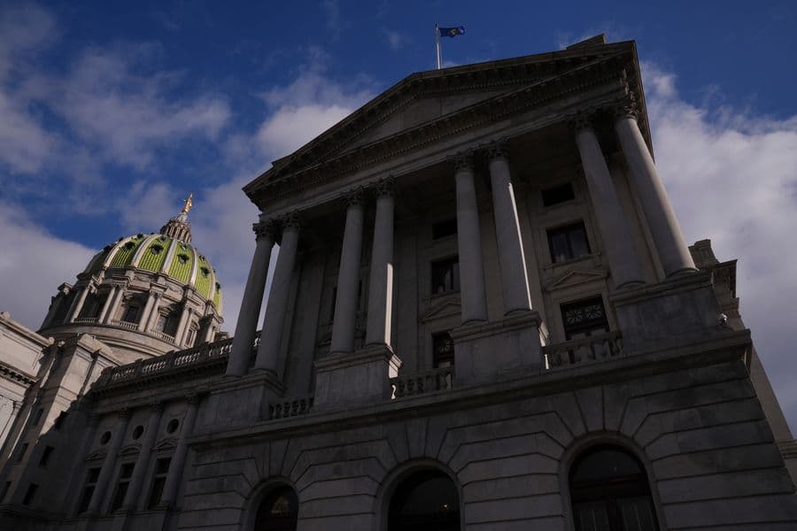 The Pennsylvania Capitol is seen, Tuesday, Feb. 4, 2025, in Harrisburg, Pa. (AP Photo/Matt Rourke)